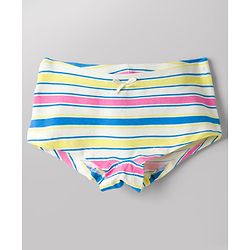 Pine Kids Cotton Lycra Knit Striped & Floral Printed Panties Pack of 3 (Color May Vary)
