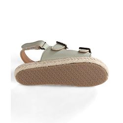 Pine Kids Velcro Closure Solid Sandals - Green