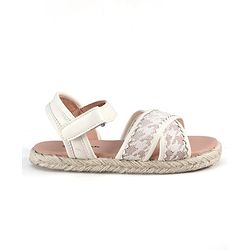 Pine Kids Velcro Closure Sandal - White