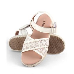 Pine Kids Velcro Closure Sandal - White