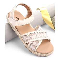 Pine Kids Velcro Closure Sandal - White
