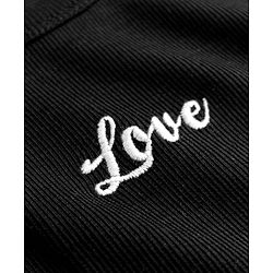 Pine Kids Cotton Lycra Knit Tank Top with 'Love' Embroidery Black 4-5 Years
