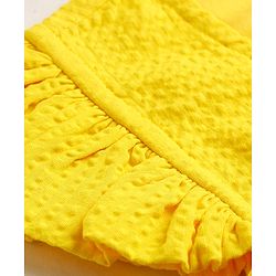 Pine Kids Cotton Woven One Piece Dresses/Frocks with Ruffle Sleeves Yellow 4-5 Years