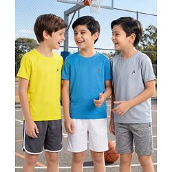 Pine Active Knit Half Sleeves T-Shirts Pack of 3 - Multicolor