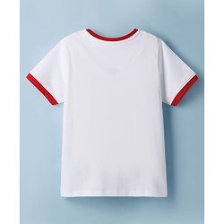 Pine Kids Disney Single Jersey Knit Half Sleeves T-Shirt with Stitch Graphic - White