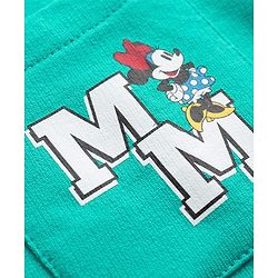 Pine Kids Disney Terry Knit Half Sleeves Dress With Front & Back Minnie Mouse Graphics - Green
