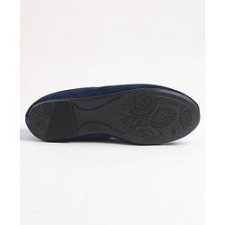 Pine Kids Slip On Ballerina With Bow Applique - Navy Blue