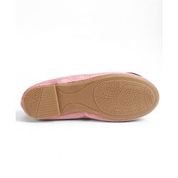 Pine Kids Slip On Ballerina with Bow Applique - Pink