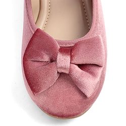 Pine Kids Slip On Ballerina with Bow Applique - Pink