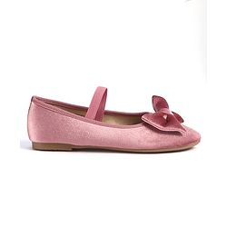 Pine Kids Slip On Ballerina with Bow Applique - Pink