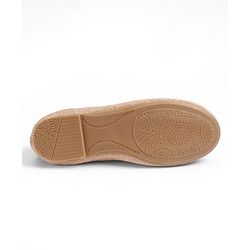 Pine Kids Slip On Ballerina with Floral Applique - Brown