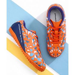 Pine Active Lace Closure Geometric Printed Football Shoes - Orange