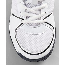Pine Active Lace Up Solid Badminton Sports Shoes - White & Blue