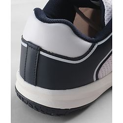 Pine Active Lace Up Solid Badminton Sports Shoes - White & Blue