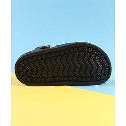 Pine Kids Back Strap Closure Clogs with Boy Applique - Red