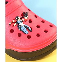 Pine Kids Back Strap Closure Clogs with Boy Applique - Red