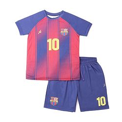 Pine Active Knit Half Sleeves T-Shirt & Shorts Football Set - Light Blue