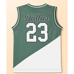 Pine Active Sleeveless Knit Sports T-Shirt with Front & Back Print -  White & Green