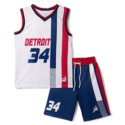 Pine Active Knit Sleeveless Printed Tank T-Shirt & Shorts Set - Navy Blue