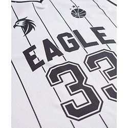 Pine Active Knit Sleeveless Stripes & Text Printed Tank T-Shirt & Shorts Set - White