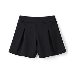 Pine Active Knit Sleeveless Solid Tank top and Flared Skirt Tennis Set - Black