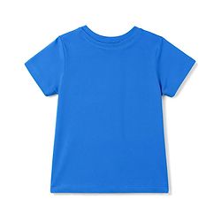 Pine Kids Cotton Knit T-Shirts Half Sleeves Round Neck Floral Graphic Blue 4-5 Years