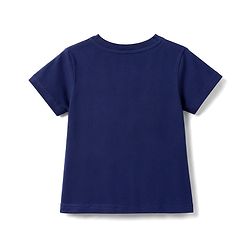 Pine Kids Cotton Knit T-Shirt Round Neck Half Sleeves Butterfly Print Blue 4-5 Years