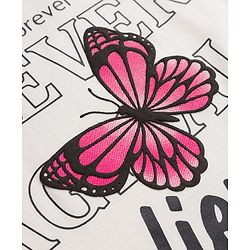 Pine Kids Cotton Knit T-Shirts with Butterfly Graphic Print Multi Color 4-5 Years