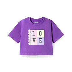 Pine Kids Cotton Knit T-Shirts with Graphic Print Purple 4-5 Years