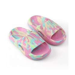 Pine Kids Flip Flops with Marble Print - Pink