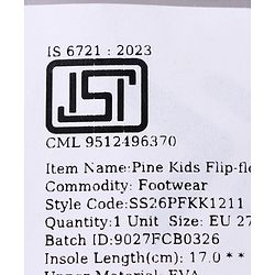 Pine Kids Flip Flops with Marble Print - Pink