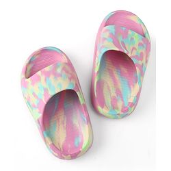 Pine Kids Flip Flops with Marble Print - Pink