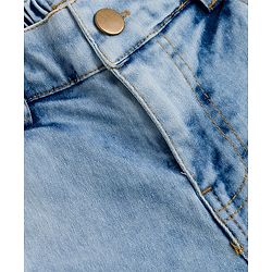 Pine Kids Marvel Above Knee Length Denim Shorts with Spider-Man Graphics - Blue
