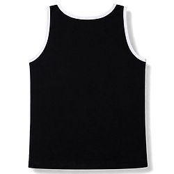 Pine Kids Cotton Knit Sleeveless T-Shirt & Shorts Set with California Print - Black