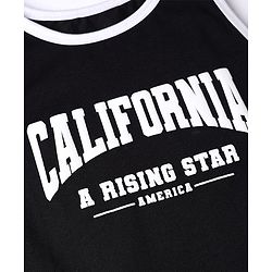 Pine Kids Cotton Knit Sleeveless T-Shirt & Shorts Set with California Print - Black