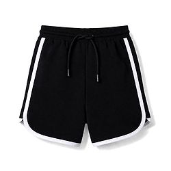 Pine Kids Cotton Knit Sleeveless T-Shirt & Shorts Set with California Print - Black
