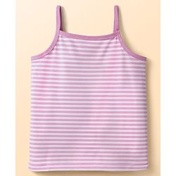 Pine Kids Cotton Knit Sleeveless Striped Top & Shorts Set - Pink