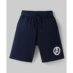 Pine Kids Marvel 100% Cotton Knit Raglan Half Sleeves T-Shirt & Shorts Set With Avengers Graphic - Multicolor