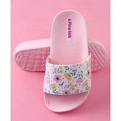 Pine Kids Floral Printed Flip Flop - Pink