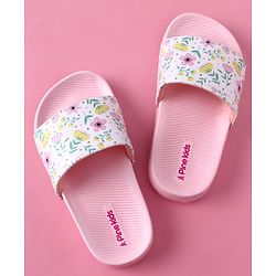 Pine Kids Floral Printed Flip Flop - Pink