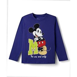 Pine Kids Disney 100% Cotton Knit Full Sleeves T-Shirt & Pyjama Night Suit With Mickey Mouse Graphics - Purple