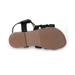 Pine Kids Solid Colour Velcro Closure Sandals - Black