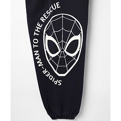 Pine Kids Marvel 100% Cotton Knit Full Length Joggers Pant With Spider-Man Graphic - Navy Blue