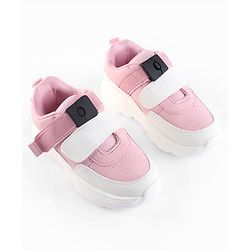 Pine Kids Velcro Closure Sneaker & Sports Shoes with Buckle - Pink