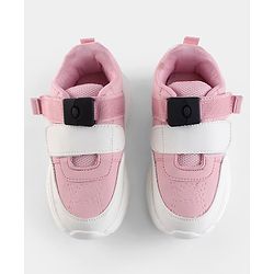 Pine Kids Velcro Closure Sneaker & Sports Shoes with Buckle - Pink