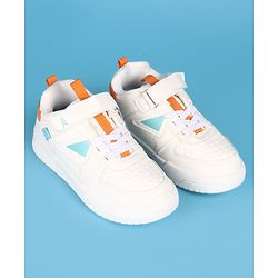 Pine Kids Velcro Closure Solid Casual Shoes - White