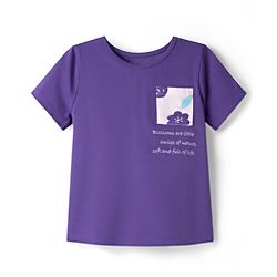 Pine Kids Cotton Knit Half Sleeves T-Shirt & Capri Night-Suit With Floral Print - Violet