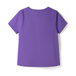 Pine Kids Cotton Knit Half Sleeves T-Shirt & Capri Night-Suit With Floral Print - Violet