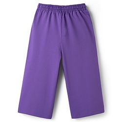 Pine Kids Cotton Knit Half Sleeves T-Shirt & Capri Striped Night Suit With Bunny Print - Purple & White