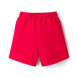 Pine Kids Cotton Knit Half Sleeves Top & Shorts Set With Text Print - Pink & Red